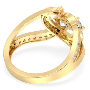Bague de fiançailles REYES classique en argent sterling 925 avec moissanite taille brillant rond de 1,04 carat, cadeau d'anniversaire, bijoux fins - Product Image 4