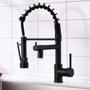 Commercial LED Pull Down Sprayer <b>Kitchen</b> <b>Faucet</b> Single Handle Single Lever <b>Sink</b> <b>Faucet</b> - Product Image 4