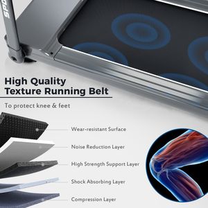 Tapis Roulant Elettrico Pieghevole da 3.5HP, Portatile e Compatto per Casa, Capacità 150kg, per Corsa e Fitness - Product Image 3