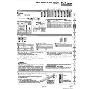 Actionneur électrique pneumatique SMC LEMB25T-200-S16N1 vérins électriques - Product Image 2