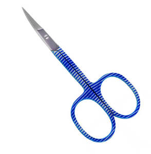 Ciseaux à cuticules de haute qualité personnalisés multicolores à pointe fine, outil de beauté incurvé en céramique à trou carré, en acier inoxydable - Product Image 1