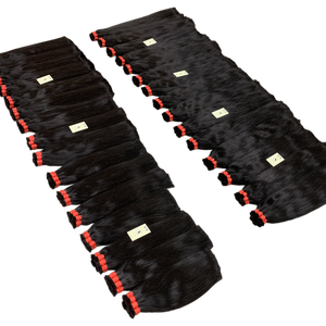 Venta al por mayor 12A Grado Virgen Natural Liso Granel Extensiones de Cabello Humano Vietnamita 30 Pulgadas Caliente Sin Procesar Negro Onda Natural - Product Image 1