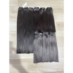 Precio de fábrica directo de hueso recto indio cabello humano Natural 100% cabello humano crudo barato Remy sin procesar extensiones sin enredos - Product Image 2