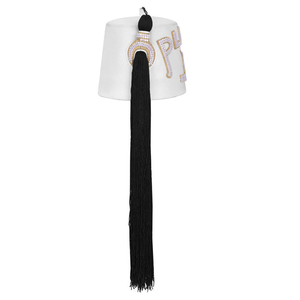 Chapeau Fez Maçonnique Rayé en Coton, Rouge Bordeaux, en Feutre ou Velours, Une Rangée de Strass, Lettres, Service OEM, Vente en Gros - Product Image 5