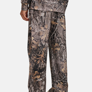 Men's Camouflage Print Sweatpants Elastic Waist Casual Loose Fit Breathable <b>Polyester</b> <b>Joggers</b> Autumn Style - Product Image 2