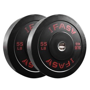 Discos de Peso para Pesas Olímpicas de 55 LB, 2 Pulgadas, con Inserto de Acero Recubierto de Goma, Juego de Discos para Levantamiento de Pesas - Product Image 4
