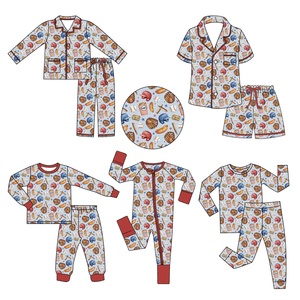 Pakaian Ibu dan Anak 2026 Set Piyama Baru untuk Keluarga Pakaian Tidur Lembut dan Lucu Dewasa Anak-Anak Romper Bambu Model Resleting - Product Image 1