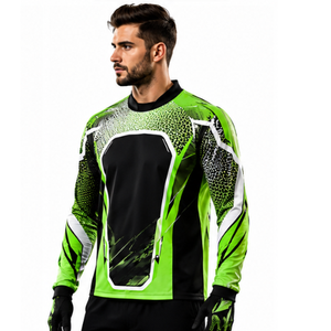 เสื้อเจอร์ซีย์เพนท์บอลสีเขียวดำคุณภาพสูง ปลอกหุ้มกระบอกปืนเพนท์บอล สีตามสั่ง แขนยาว โพลีเอสเตอร์ สำหรับเกมยิงปืนกลางแจ้ง - Product Image 3