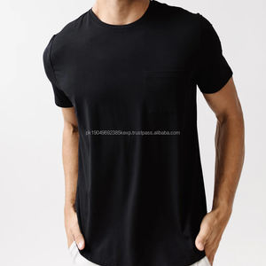 <b>Men's</b> Tshirts Bamboo Cotton Tshirt for <b>Men</b> Custom <b>T</b>-<b>shirt</b> Oversized Short Sleeve <b>Mens</b> <b>T</b>-<b>shirts</b> Summer <b>Pocket</b> Tee Top - Product Image 1