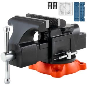Étau d'établi robuste multifonctionnel avec base pivotante à 360 degrés, largeur de mâchoire de 5 pouces, ouverture maximale de mâchoire de 5 pouces et profondeur de gorge de 2,8 pouces - Product Image 1