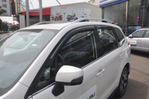 HIC Subaru Forester (SJ) 2013-2018 PMMA <b>Window</b> <b>Deflectors</b> & Rain Visor with 3M Tape Installation - Product Image 5