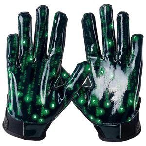 Guantes Profesionales para Receptor de Fútbol Americano, Logotipo Personalizado, Antideslizantes, Transpirables, Ligeros, Dedos Completos, Correas Ajustables para la Muñeca - Product Image 5