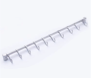 OEM/ODM Vietnam Wall Mount Kitchen Organizer Rail with 10 <b>S</b> <b>Hooks</b> Pot Pan Lid Storage Rack - Product Image 2