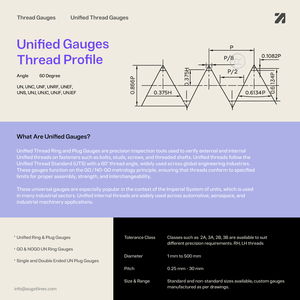 Unified Thread Ring Gauge for External Threads Hardened Steel UN UNC UNF UNRF UNEF UNS UNJ UNJC UNJF UNJEF ISO 9001 - Product Image 4
