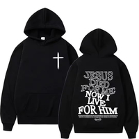 Sweat à capuche délavé à l'acide avec imprimé créatif pour femme, style streetwear chrétien esthétique, imprimé lettres Jésus, style Y2K