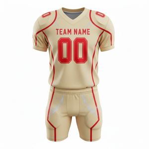 Maillot d'entraînement de football américain pour adulte en polyester, col en V, bretelles réglables, respirant, grande taille - Product Image 2