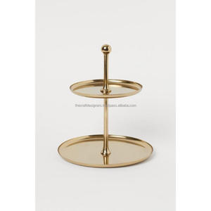 Support à gâteau à 2 niveaux en acier inoxydable pour fêtes, support de service écologique en métal de qualité alimentaire pour fruits et desserts, accessoire de table - Product Image 2