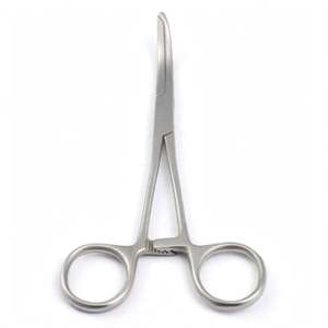 Pinza Hemostática Curva de Acero Inoxidable de Grado Médico, Instrumento Quirúrgico con Bloqueo para Uso Clínico y Veterinario - Product Image 5