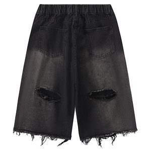 Shorts en jean stretch taille mi-haute pour femme, personnalisés OEM, avec diamants, style sportif et festif, 100 % coton, vente en gros - Product Image 5