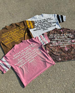 100% algodón de alta calidad Vintage Street Style Boxy camiseta para hombres personalizado de gran tamaño Drop Shoulder Material de microfibra - Product Image 2