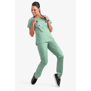 Stretch <b>Plus</b> <b>Size</b> Work Wear Hospital Uniform Medical Nurse Jogger <b>Scrubs</b> Uniforms Sets Polyester / Spandex - Product Image 4
