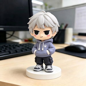Wholesale Custom Eco-Friendly Soft PVC Action Figure Display Base <strong>Mini</strong> Art Toy <strong>Doll</strong> Game Studios Skateboard Graduation Christmas - Product Image 3