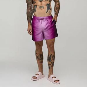 Rubabull <b>Men</b> Gradient Purple Swim Shorts Quick Dry Beach <b>Trunks</b> Custom Ombre Drawstring Summer Board Shorts Wholesale - Product Image 1