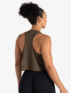 Camiseta sin mangas de algodón lisa para mujer, estilo casual, a la moda, para fitness, con cuello redondo y corte corto, al por mayor y personalizada - Product Image 2