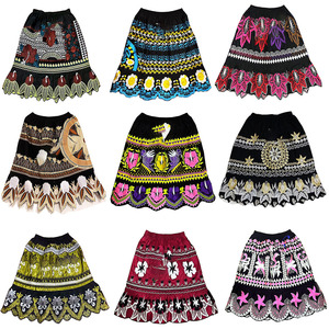 Custom <b>Tight</b> Ankle-Length Quick-drying Polyester Floral Pattern Elastic Waist Anti-Wrinkle A-Line Design Polynesian <b>Skirts</b> Women - Product Image 2