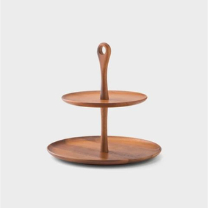 Wooden <b>3</b> <b>Tier</b> Round Shape Eco-Friendly Cupcake <b>Stand</b> with Custom Logo for Birthday Parties Christmas & Anniversary - Product Image 3