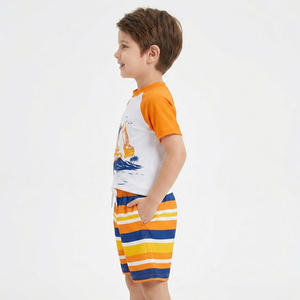 Children's Boys Sublimation MMA BJJ <b>Compression</b> Long Sleeve Rash Guard Yoga Set Breathable Quick Dry UPF50+ Eco-Friendly T-<b>Shirt</b> - Product Image 4