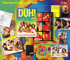 P1Harmony มินิอัลบั้มชุดที่ 8 [DUH!] (D Ver/U Ver) หนังสือเพลงเคป๊อปอิเล็กทรอนิกส์ (ซีดี) วัสดุกระดาษพลาสติก ผลิตในเกาหลี สำหรับทุกวัย - Product Image 3