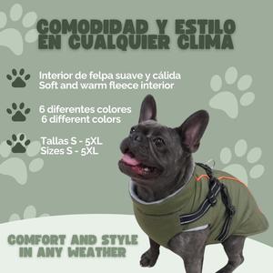 Manteau pour chien avec doublure en polaire chaude et harnais, 6 couleurs, tailles S-5XL, pour un vêtement confortable et élégant pour animaux de compagnie - Product Image 3