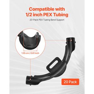 20 Confezioni di Supporti a Gomito a 90 Gradi Resistenti alla Corrosione per Tubi PEX da 1/2 Pollice (Supporto per Curvatura Tubi PEX) - Product Image 2