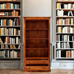 ชั้นหนังสือไม้แข็งดีไซน์แบบดั้งเดิมเฟอร์นิเจอร์ในบ้านทนทานปรับได้คุณสมบัติเก็บของทำมือสำหรับห้องนั่งเล่นใช้ในโรงเรียน - Product Image 1