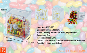 Huankwang — boîte à bonbons en plastique transparent, en forme de serrure, pour faveurs de mariage - Product Image 3