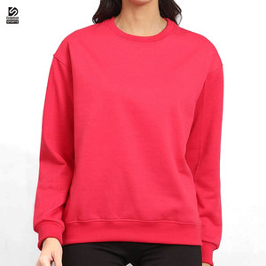 เสื้อสเวตเชิ้ตผู้หญิงสั่งทำขายส่งสำหรับฤดูใบไม้ร่วงและฤดูหนาว สีพื้น คอกลม ระบายอากาศได้ดี ผ้าฝ้าย 100% กันลม คุณภาพสูง - Product Image 1