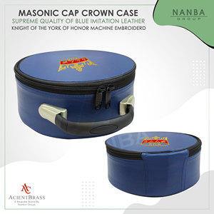 กล่องใส่หมวกแก๊ป Masonic Knights of The York Cross of Honour สีน้ำเงิน พร้อมตรา KYCH - Product Image 2