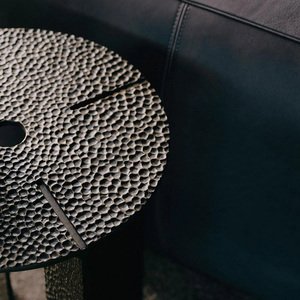 Aluminum Casted for Living Room End <b>Table</b>, Coffee <b>Table</b>, <b>Bedside</b> <b>Table</b> Home Hammered Texture Metal Side <b>Table</b> - Product Image 4