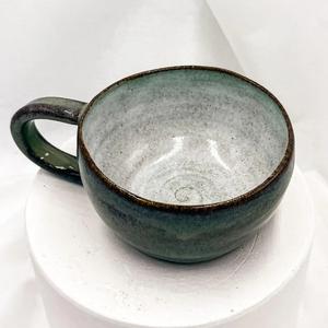 Taza de Cerámica Rústica para Latte con Acabado Esmaltado Moteado a Mano, Forma de Tazón Ancho, Asa Resistente, Diseño que Retiene el Calor - Product Image 4