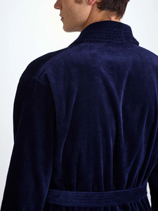 เสื้อคลุมอาบน้ำผ้าฝ้าย100% สีทึบดีไซน์แบบกำหนดเองสไตล์คลาสสิกอุปกรณ์สำหรับโรงแรมโรงแรมและสปา - Product Image 6