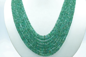 8 Strands Natural Zambian Emerald Faceted Rondelle <b>Necklace</b> 3-5mm Natural Stone <b>Beads</b> - Product Image 5