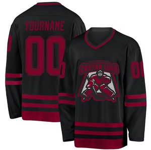 Maillot de hockey sur glace personnalisé imprimé par transfert thermique 100% polyester Tissu en maille respirant Séchage rapide Anti-bactérien pour les professionnels - Product Image 6