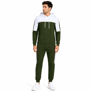 Survêtement Polo Sportif Personnalisé Blanc à Manches Longues pour Homme – Ensemble Molletonné Polaire - Product Image 2