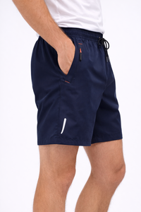 Active Navy Mens Performance Sports <b>Shorts</b> Lightweight Quick Dry Running Gym Training <b>Shorts</b> with Elastic Waist and <b>Zip</b> <b>Pockets</b> - Product Image 2