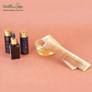 HealthAndYoga PureTress Neem <b>Wood</b> Wide Tooth <b>Comb</b> Handmade Biodegradable Ecofriendly Plastic Free Soothes Scalp Child Hair - Product Image 3