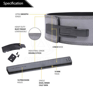 Ceinture de musculation en cuir de vachette robuste pour l'entraînement physique, la musculation et le soutien de la colonne vertébrale - Product Image 4