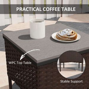 Set di Mobili da Giardino in Vimini con Chaise Longue in Rattan - Product Image 6