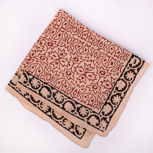 Fabricant Grossiste Fournisseur Tissu Bandana Personnalisé 100% Coton Imprimé au Bloc pour Femme Mouchoir Style Bagru Imprimé - Product Image 6