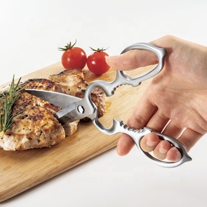 Ciseaux PG-411 de qualité professionnelle, entièrement en acier inoxydable, ustensiles de cuisine, lame en acier inoxydable, ciseaux multi-usages, ouvre-bouteille, ouvre-couvercle - Product Image 4